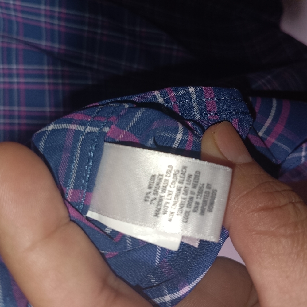 Men's Blue Plaid Shirt Bonobos - Picture 4 of 8